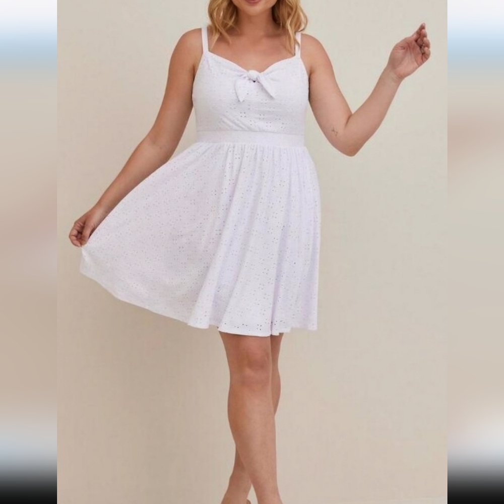 Torrid Mini Knit Embroidered Dress